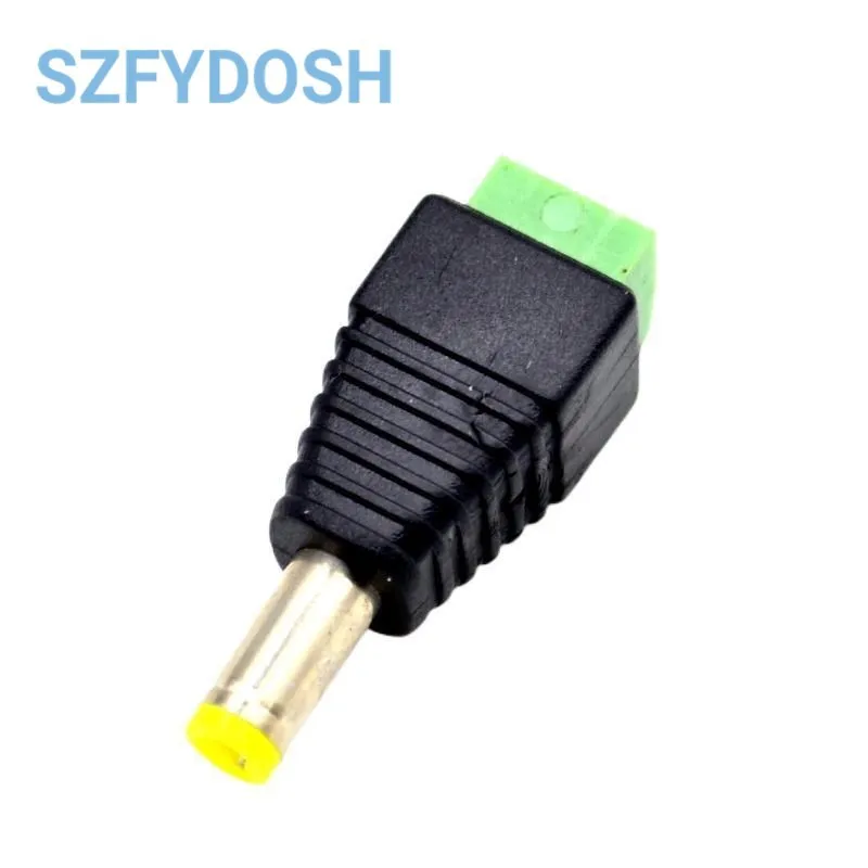 5PCS/LOT 5.5mm x 2.1mm Female Male DC Power Plug Adapter For 5056 Single Color LED Strip And CCTV Cameras