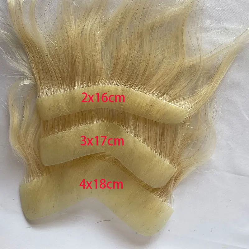 

Thin Skin Base V Style Front Men Toupee Natural Hairline 100%Human Hair Frontal Male Wig Full Skin Hair Pieces Hairpiece Blonde