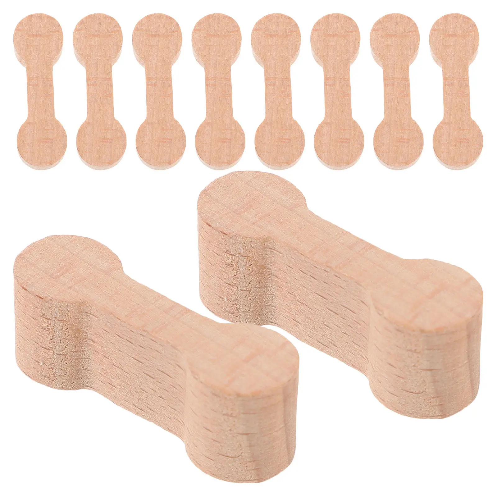 

10Pcs Wooden Train Track Adapter Connector Pieces Bone Shape for Kids DIY Railway Expansion Compatible with Most Wooden Train