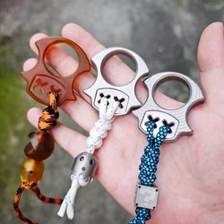 EDC Titanium Alloy Beads A Pendant Paracord Outdoor Decorations Bracelet Camping Gear EDC Tools