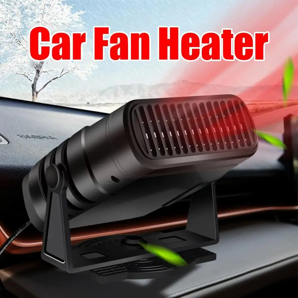 2 IN 1 Car Cooling & Heater Fan 12V 120W 24V 200W Auto Windshield Anti-Fog Electric Heating Dryer Defogging Demister Defroster