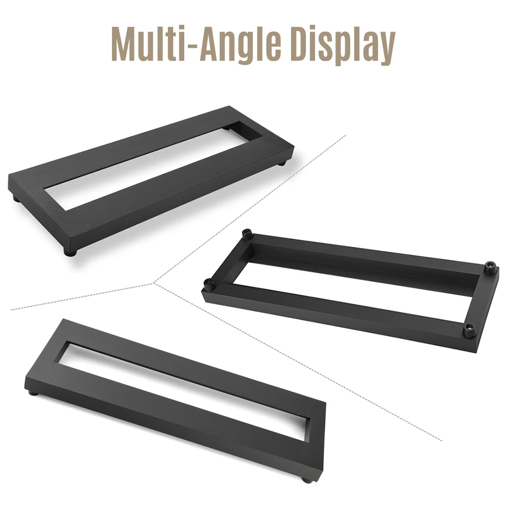 لوحة دواسة صغيرة الحجم مقاس 15 × 4.9 بوصة لوحة دواسة تأثير الجيتار لوحة دواسة من سبائك الألومنيوم مقاس 15 × 4.9 بوصة مع حقيبة حمل