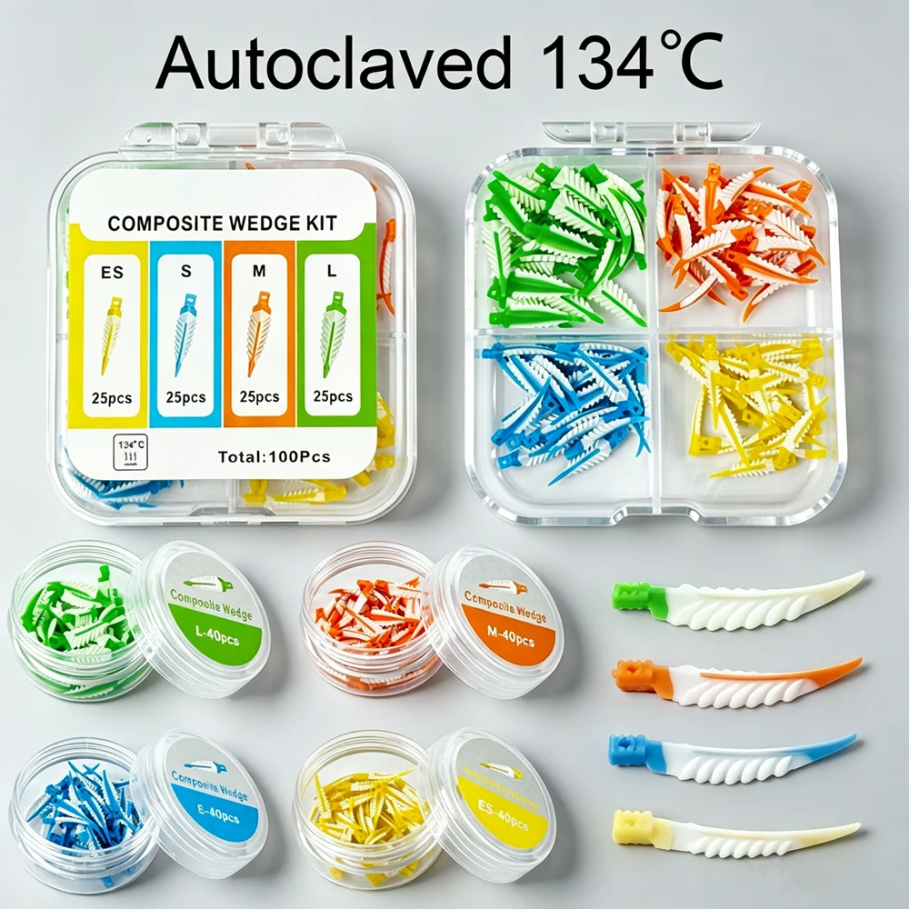 Dental Interdental Wedges Sealing Composite Wedges Silicone Suitable Adaptive Autoclavable Teeth Separator For Tooth Restoration