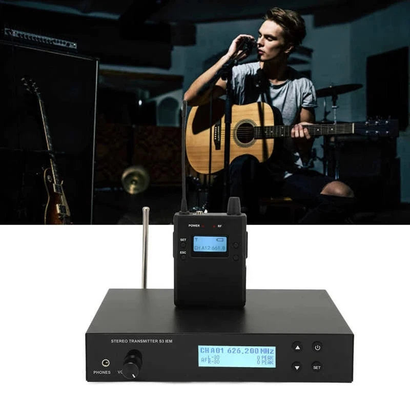 ANLEON S3 626-665MHz Professional Digital Monitoring System Kits for Stage Performance UHF Stereo Wireless In-ear Monitor System