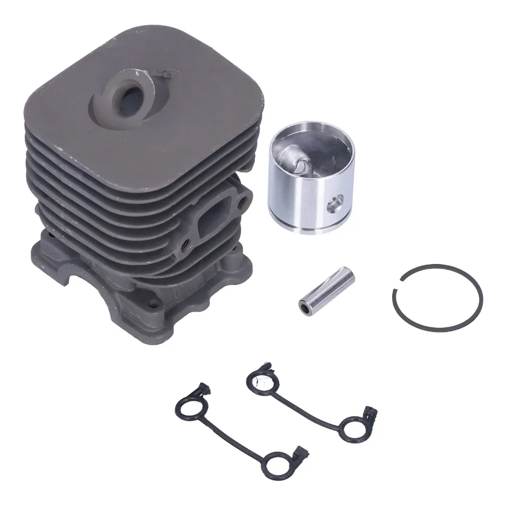 Compatible Grey Cylinder Piston Kit Aluminum Compact Gaskets Kit Easy to Install Piston Ring Kit for Husqvarna 125 128 For Edger