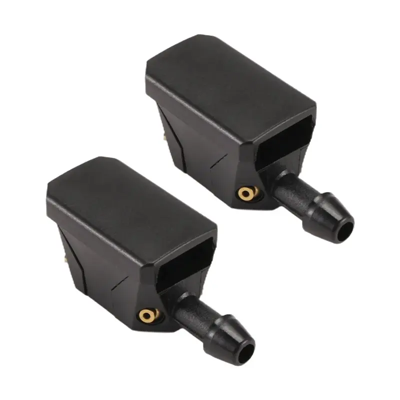 

2Pcs Windscreen Washer Jet Universal Black Car Windscreen Washer Wiper Blade Water Spray Jets Nozzle Accessories-A61E