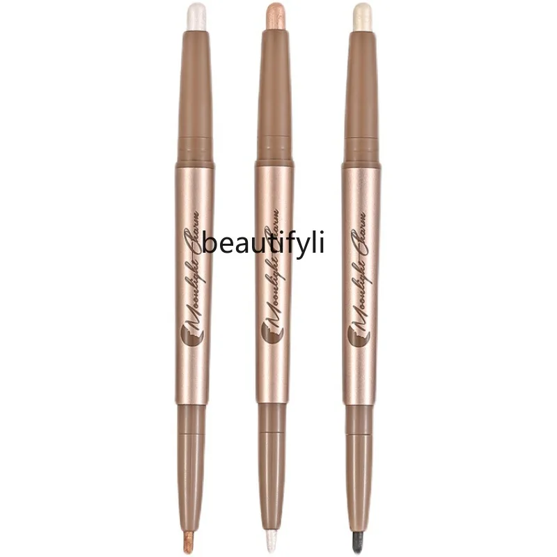 

Aegyo saliva pen pearlescent white double head open inner corner highlight brightening eye makeup recumbent cicada pen