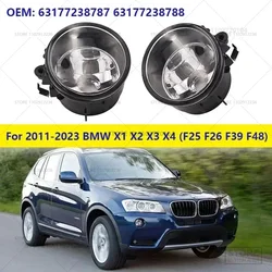 For 2011-2023 BMW X1 X2 X3 X4 28i 28iX 28dX 35iX (F25 F26 F39 F48) Front Fog Lights Lamp (Without Bulbs) 63177238787 63177238788