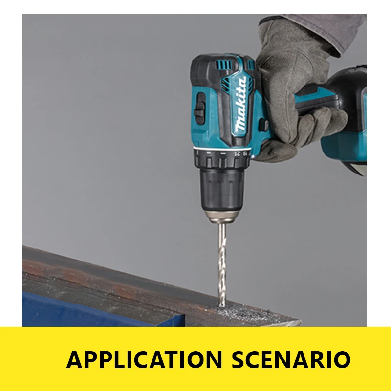 Makita-destornillador inalámbrico compacto, taladro eléctrico recargable sin escobillas, 18V, DDF485, 10MM, para batería Makita de 18V