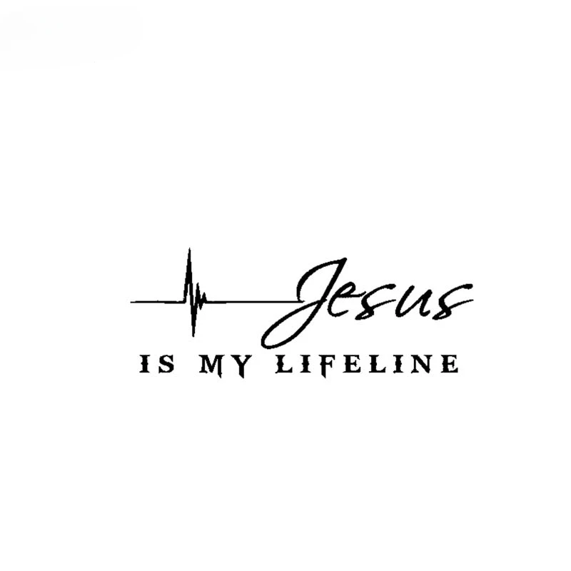 JPCT Jesus is My Life decal is used for waterproof vinyl stickers on cars, motorcycles, and suitcases, measuring 12.7cm x 4.7cm