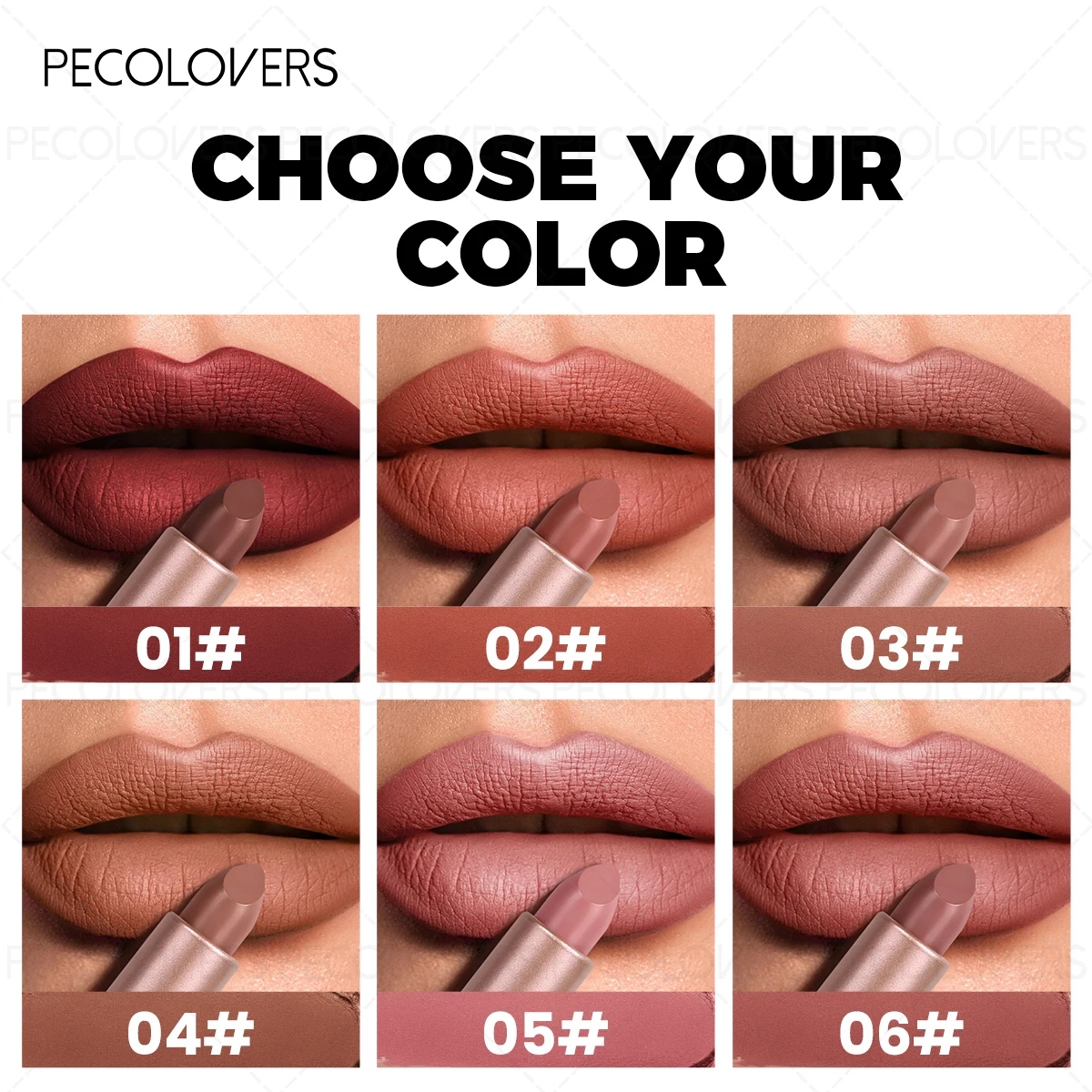 1 lápiz labial de terciopelo esmerilado, rico en color, fino y antiadherente, oculta las líneas de los labios, fácil de quitar el maquillaje, perfecto para un uso diario