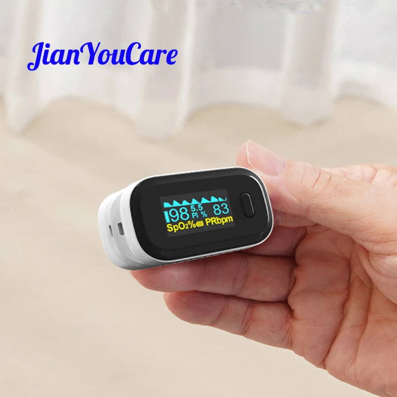 

JianYouCare finger Pulse Oximeter PR PI Adult Child Oled Oximetro De Dedo Blood Oxygen Heart Rate Saturation Meter Health Care