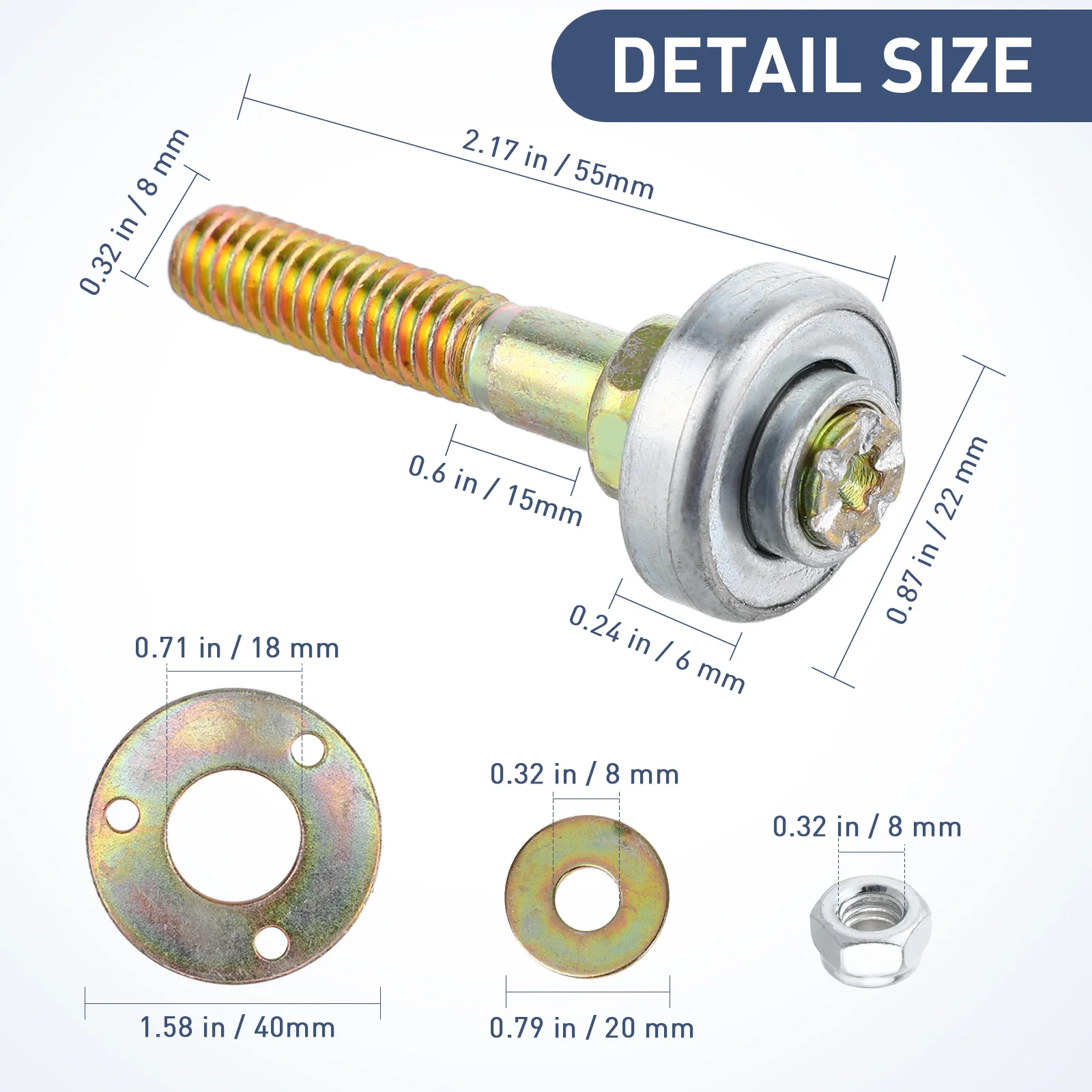 4 قطعة كرسي متأرجح تحمل M8x45mm الأثاث المهني ربط قطعة كرسي متأرجح جزء استبدال الأجهزة #5