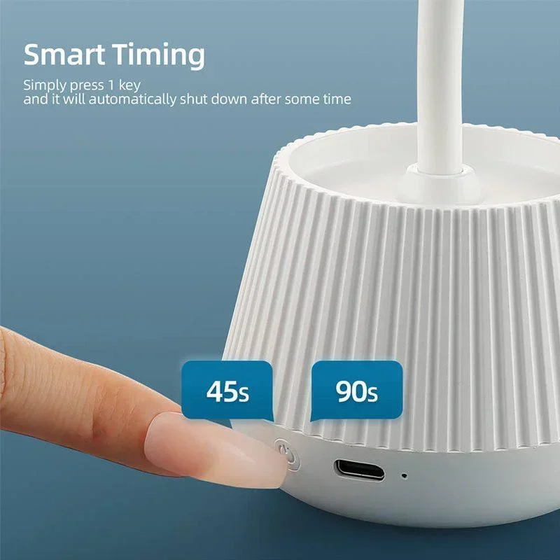 مصباح أظافر LED صغير بالأشعة فوق البنفسجية بقدرة 24 وات قابل للانحناء وسريع الجفاف للعلاج بالضوء لأظافر الجل