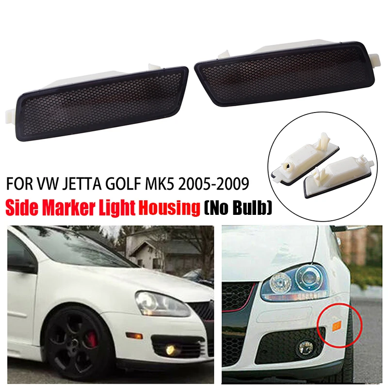 

Side Marker Lamp Housing Front Bumper Indicator Turn Signal Light Case Fit For VW Mk5 GTI Jetta Rabbit 2005-2009 Accessories