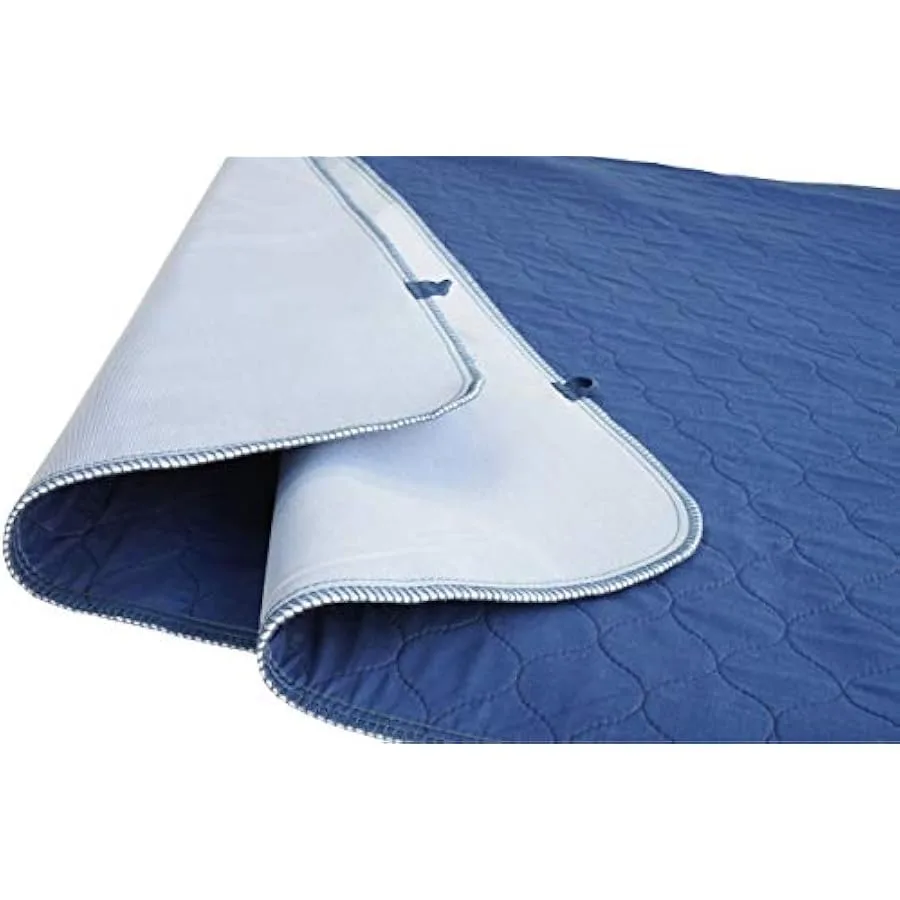 

Pack of 2 Careboree Bed Pads for Incontinence Washable Bed Pee Underpad 34X36 inches Navy Blue Reusable Waterproof Extra Absorb
