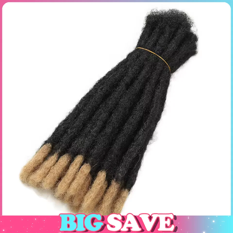 Verworrene glatte Echthaar-Dreadlocks, Loc-Erweiterungen, Häkelzöpfe, brasilianischer Großhandel, Remy-Haarverlängerungen, 10, 20, 40, 60 Stränge