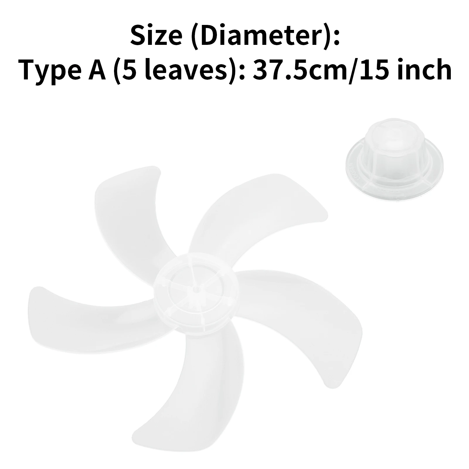 

For 14/16Inch 5/7 Leaves Silent Fan Blade Fanner Blades with Fan Nut Cover for Standing Pedestal Fan Table Fanner Accessories