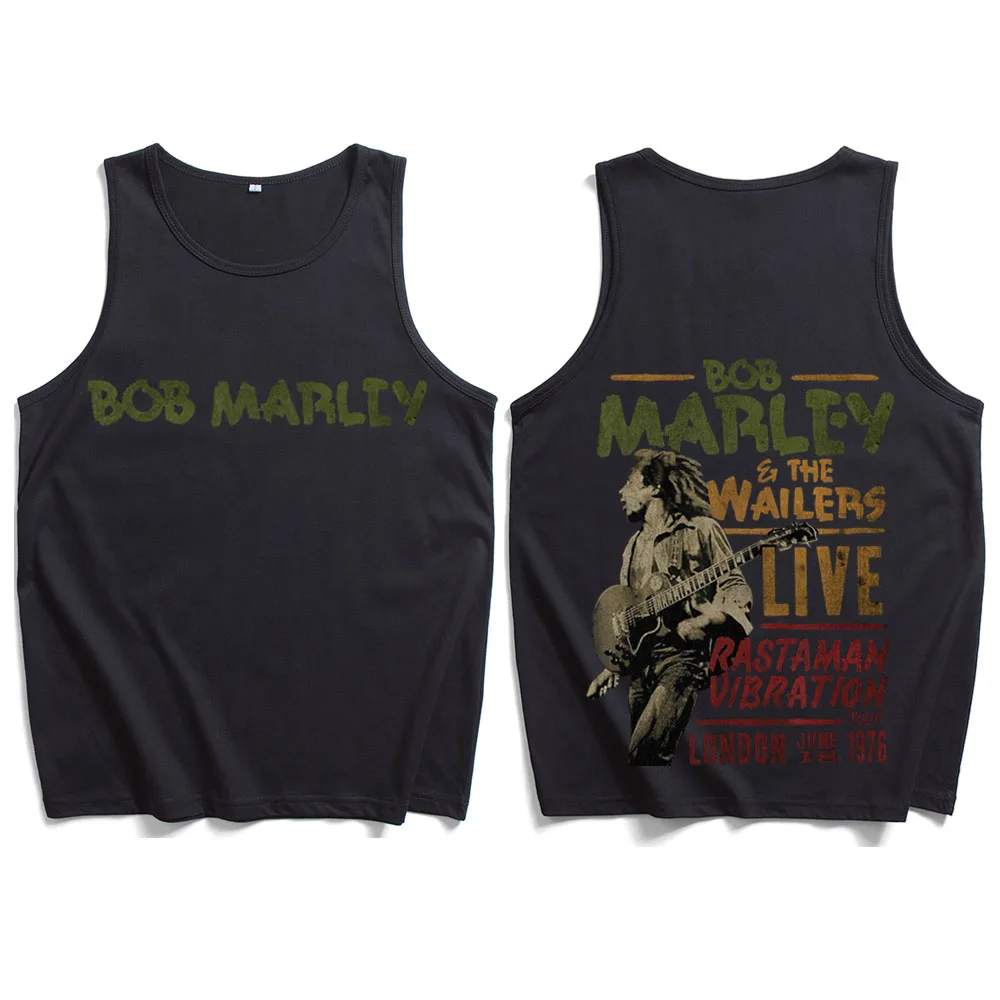 Bob Marley Wailers Live Tank Tops Sportswear Casual Bob Marley One Love Vest Men Women T-Shirt We Love Reggae Tshirt