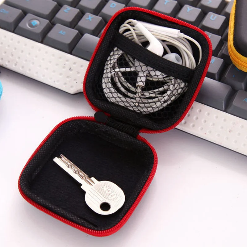Rits Oortelefoon Case Draagbare Coin Zak Datakabel Organizer Box Case