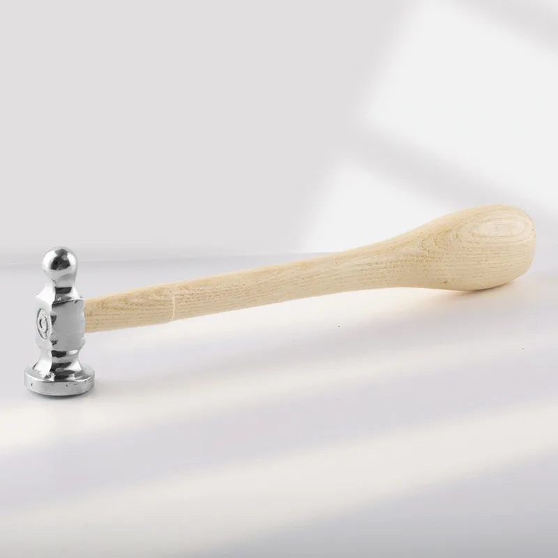 Wooden Handle Round Hammer  Striking Tool Forging Hammer Gold and Silver Jewelry Processing Hammer