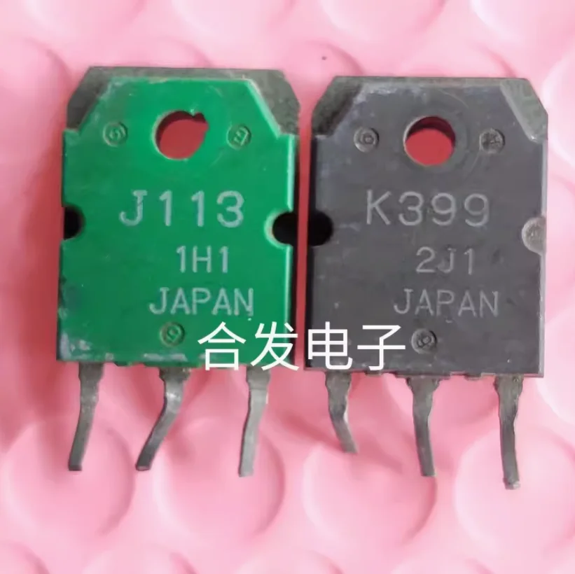 1pairs old/used J113 K399 2SK399 2SJ113 original power amplifier with field-effect transistor disassembly, second-hand imported