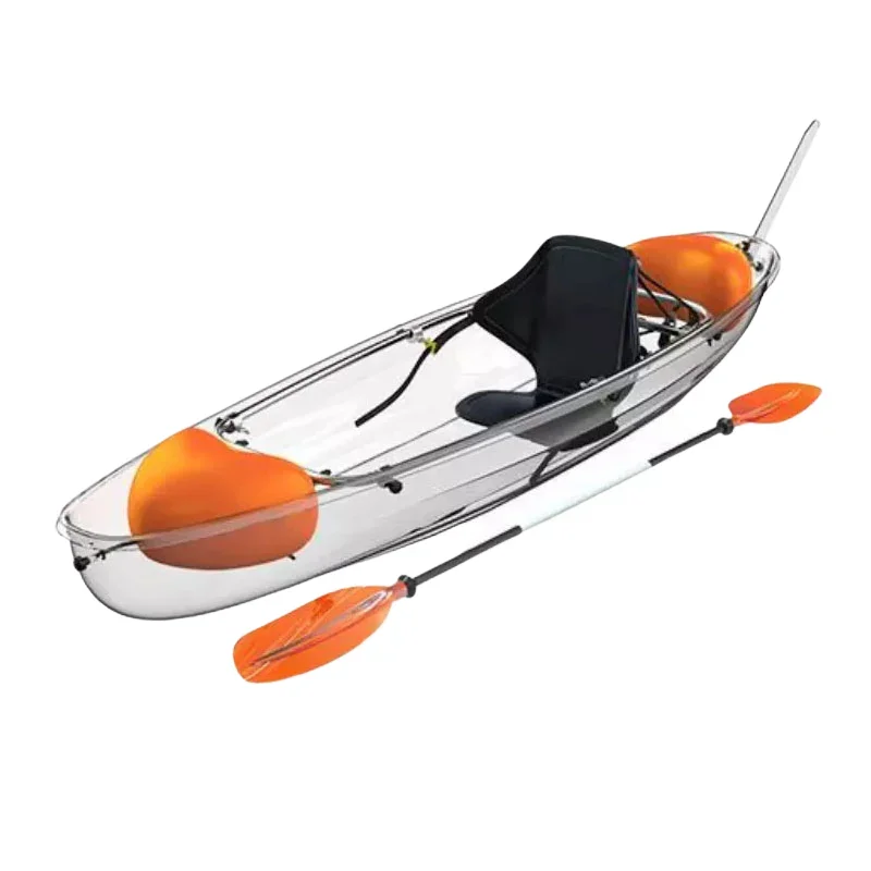 Popular Two-Seater Transparent Canoe Kayak with Warranty - Spacious Watercraft for Two, Reliable for Leisure & Fishing Trips