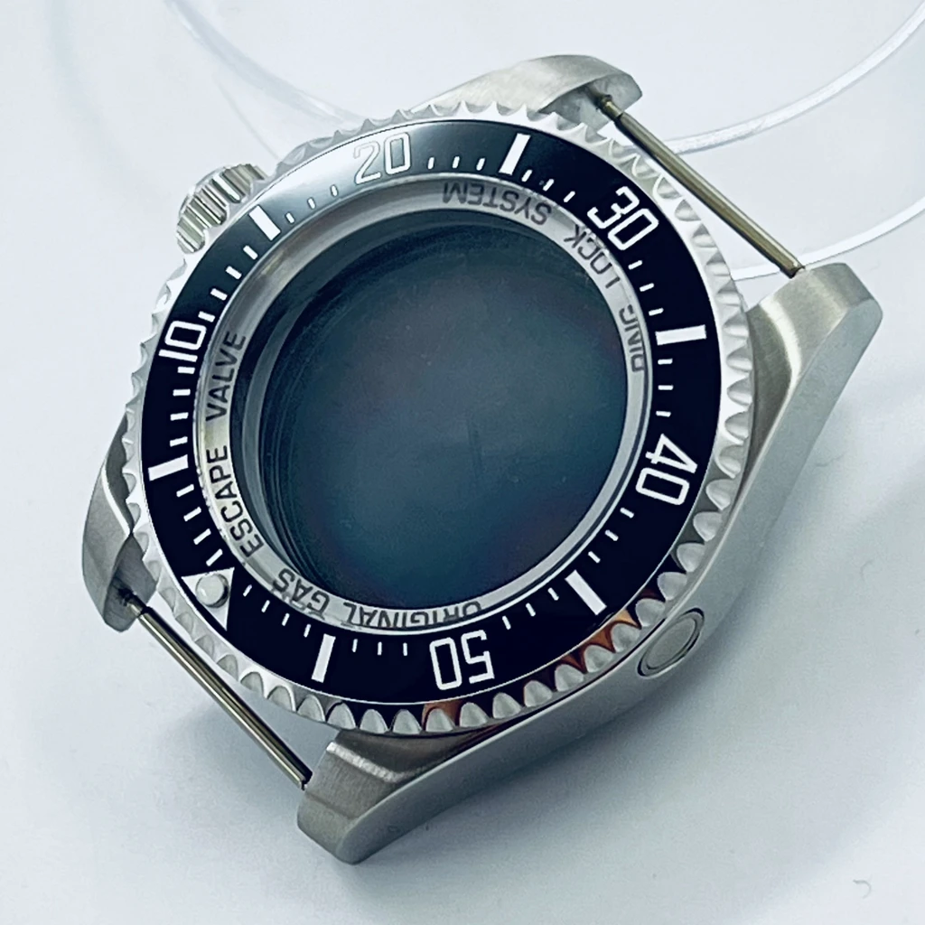 High Quality 44mm SEA Stainless Steel Watch Case Ceramic Bezel Sapphire Glass Fit NH34 NH35 NH36 NH38 NH39 NH70 NH72 Movement