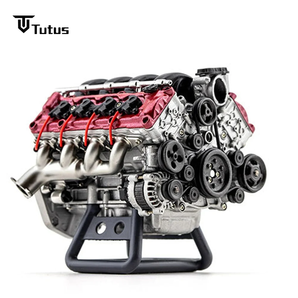 V8 DIY Assembly Kit MAD V8 Engine Internal Combustion Model for AX90104 SCX10Ⅱ Capra VS4-10 Pro/Ultra plastic Model Car Engine