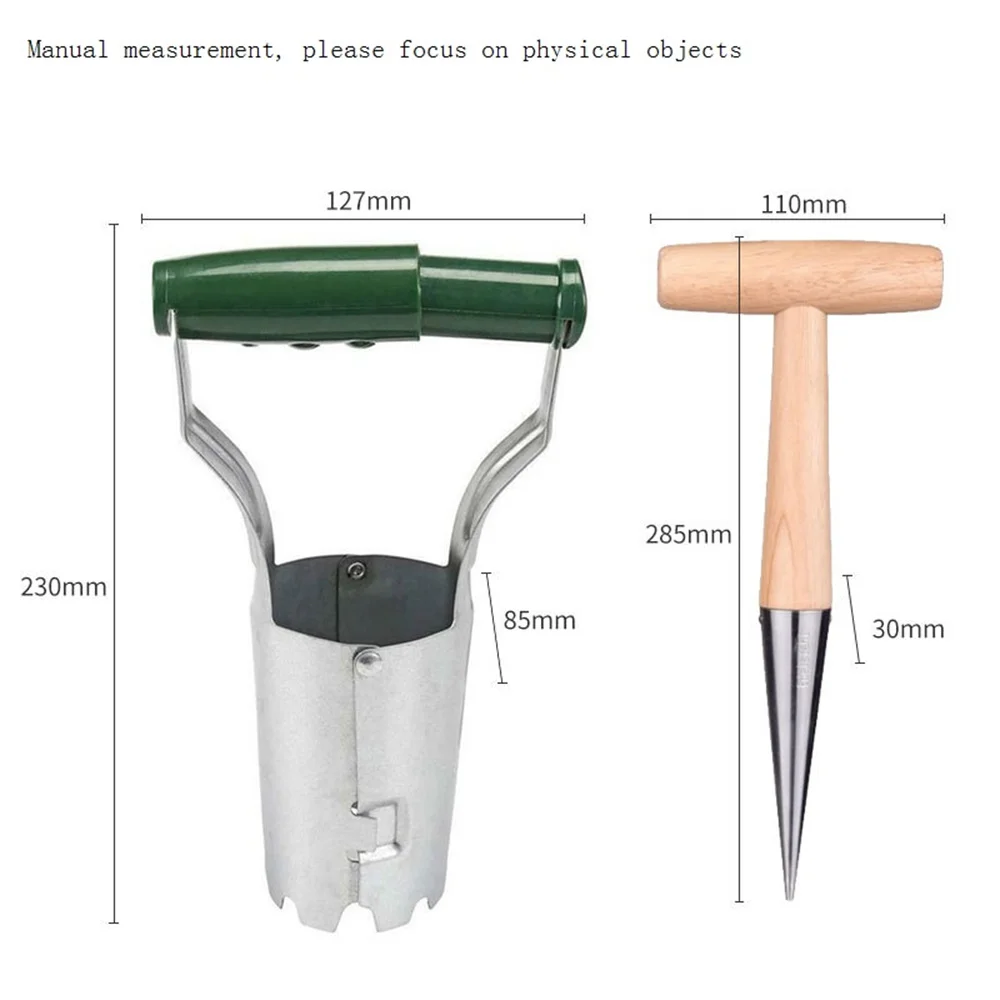 Thickened Stainless Steel Seedling Transplanter Digging Hole Sowing Seedling Tool Planting Vegetable Gardening Hole Shovel