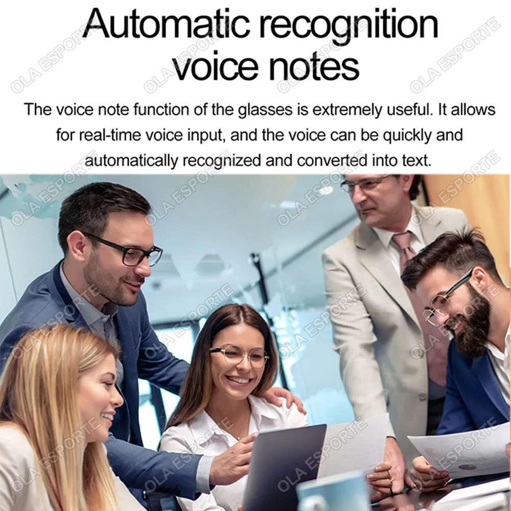 AI Smart Glasses Intelligent Realtime Language Translator Bluetooth Wireless Headphone AI Chat Anti-blue light glasses Men Women