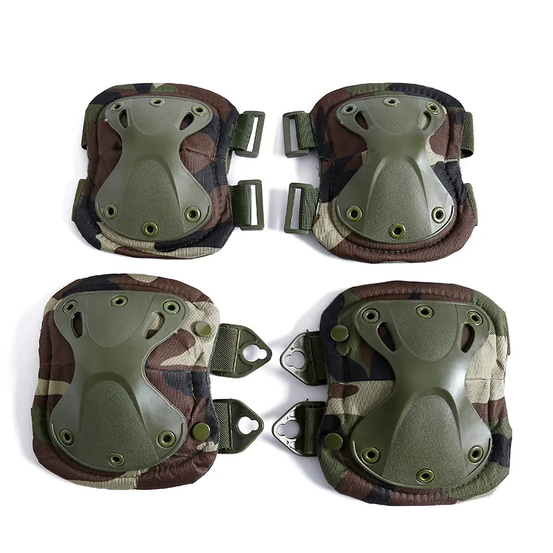 4Pcs Tactical Knee Pad Elbow Cs Military Protector Army Outdoor Hunting Cycling Skating Kneepad Safety Gear Knee Protective Pads