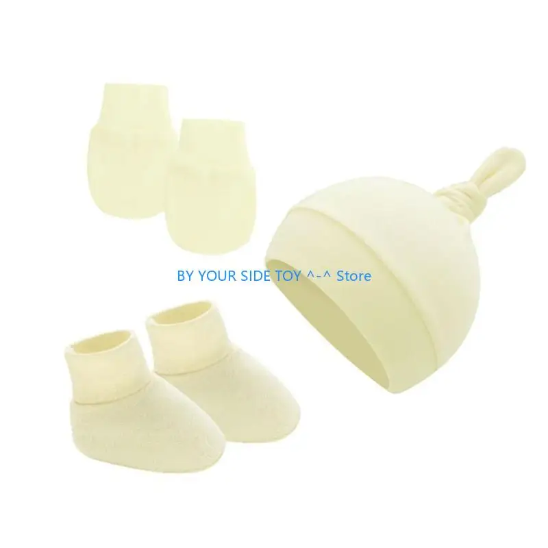 الشتاء الطفل قبعة قفازات الجوارب مجموعة صبي فتاة الدافئة القطن الاطفال بيني الاشياء بونيه U6XE #3