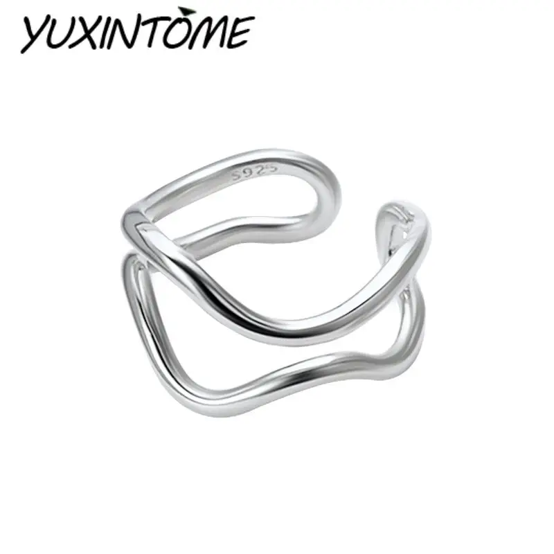 

French High Fashion Irregular Wave Plating 24k Gold Open Ring Women's Party Wedding Elegant Light Luxury Ring Accessories Gifts