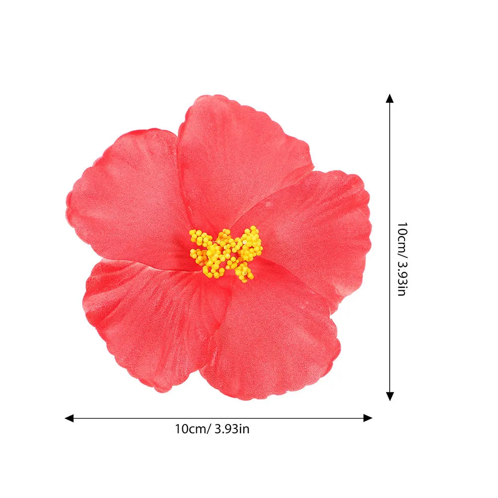 20 قطعة زهور الكركديه الصناعية الاصطناعية وهمية زهرة هاواي لحفل الزفاف الاحتفال ديكور الصيف الربيع الحدث
