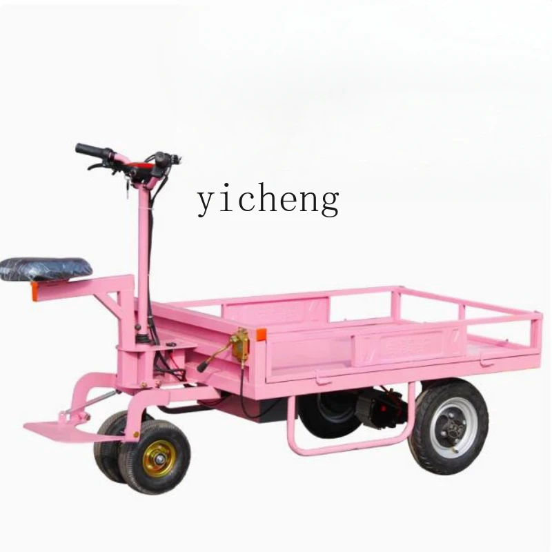 Zz electric flatbed car upside down donkey stall cart trolley warehouse construction site