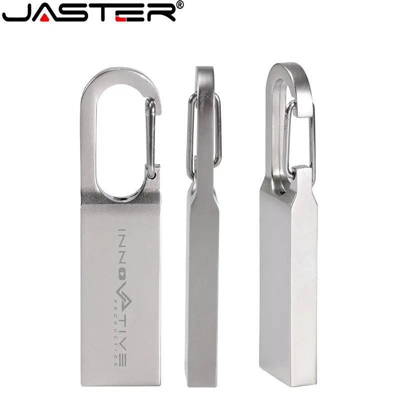 

JASTER Key Chain USB 2.0 Flash Drives 64GB Mini Metal Pen Drive 32GB Silver Memory Stick 16GB Multifunction Pendrive 8G U Disk