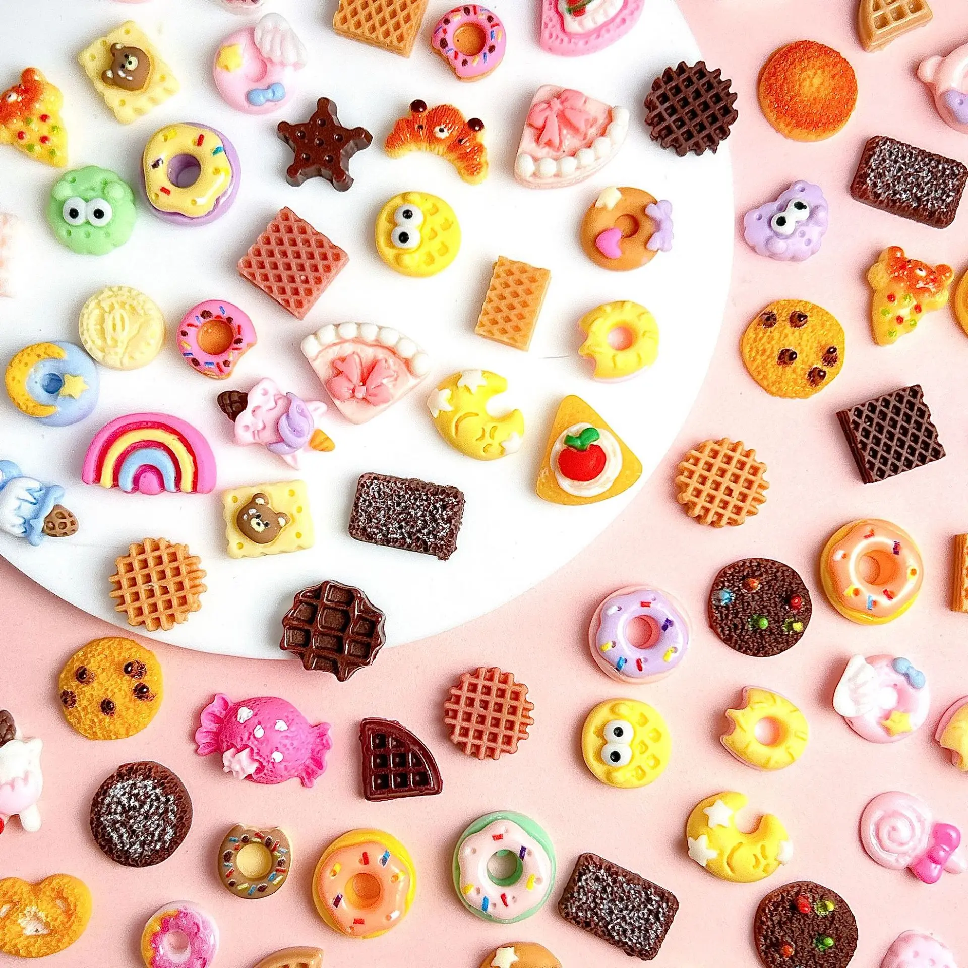 20Pcs Aksesoris Kuku Resin 3D  - Chocolate Snack ulasan dan harga