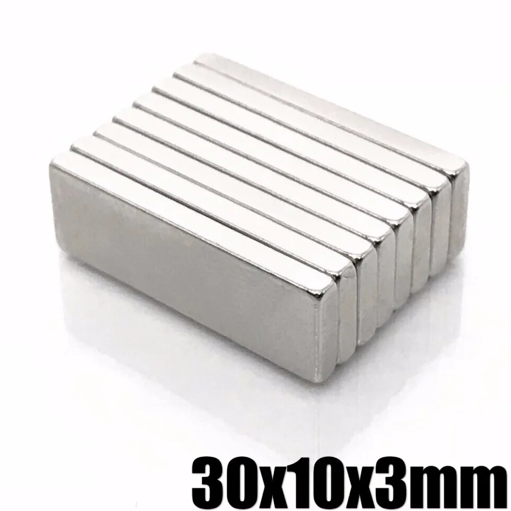 2/5/10/20/50/100 Pcs 30x10x3 Block NdFeB Neodymium Magnet 30MM X 10MM X 3MM N35 Super Powerful imanes Permanent Magnetic 30*10*3