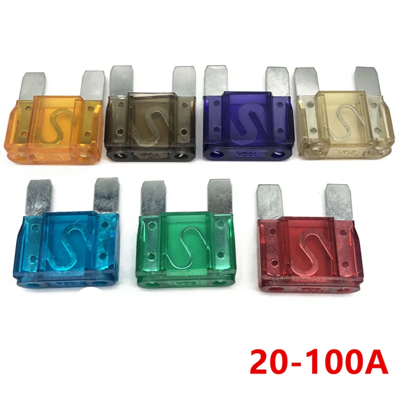 5PCS 20A 30A 40A 50A 60A 70A 80A 100A NEW MAXI Blade Fuse Car audio accessories Large Blade Style Auto Truck