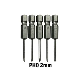 High Quality Screwdriver Bits Nutdrivers 5pcs 6.35mm Cross Screwdriver Bits Hand Tools Hex Shank Magnetic Bits PH0 PH2