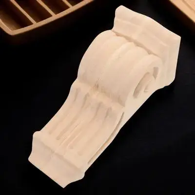 

Solid Wood Decorative Roman Column Corner Onlay Wall Corbel Wooden Applique for Cabinet and Furniture Wood Carvings