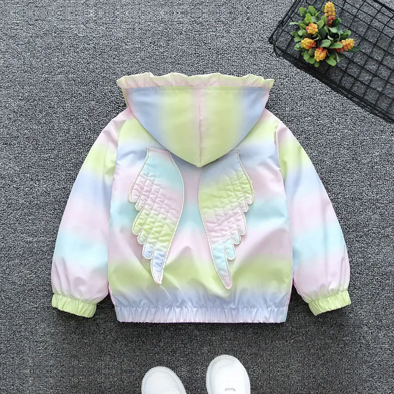 Spring Baby Girls Jacket Korean Style Toddler Kids Thin Jacket For Girls Coats Autumn Children Girls Hooded Trench Coats