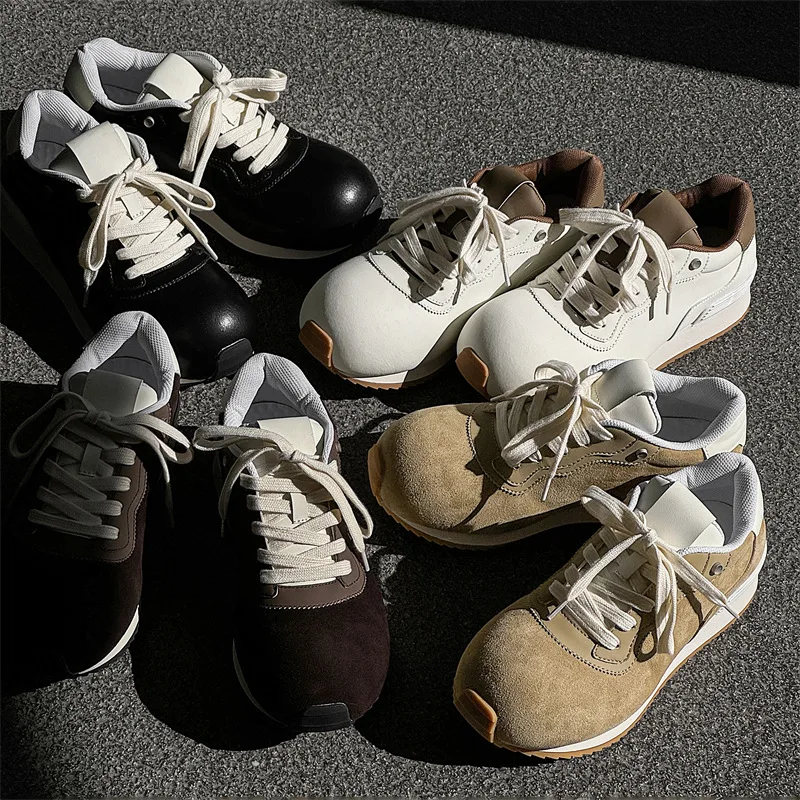 

2026 Casual Shoes Men Natural Cow Leather Fashion Comfortable Brand Classic Shoes Men Leather Sneakers Trendy Sports Shoes Man