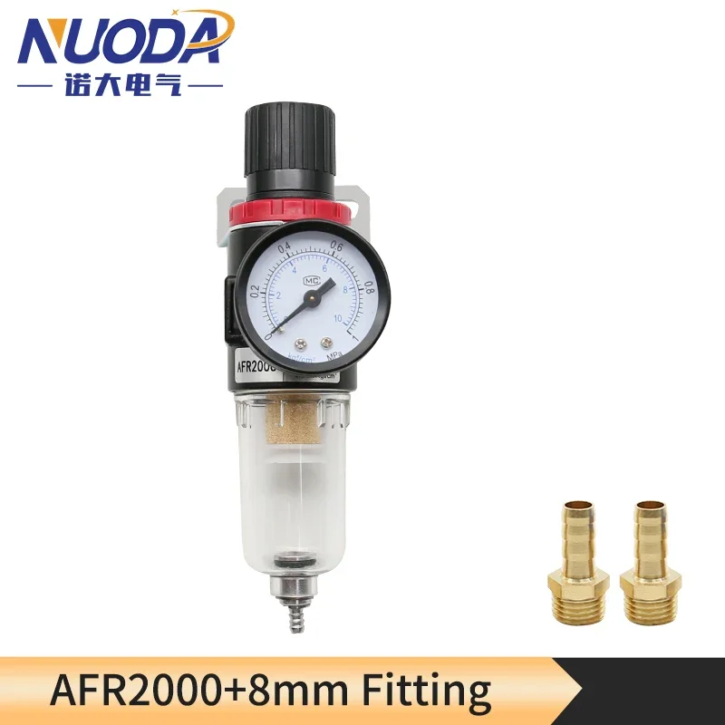 AFR-2000 Pneumatischer Filter Luftaufbereitungseinheit Druckregler Kompressor Reduzierventil Öl Wasser Trennung AFR2000 Gauge