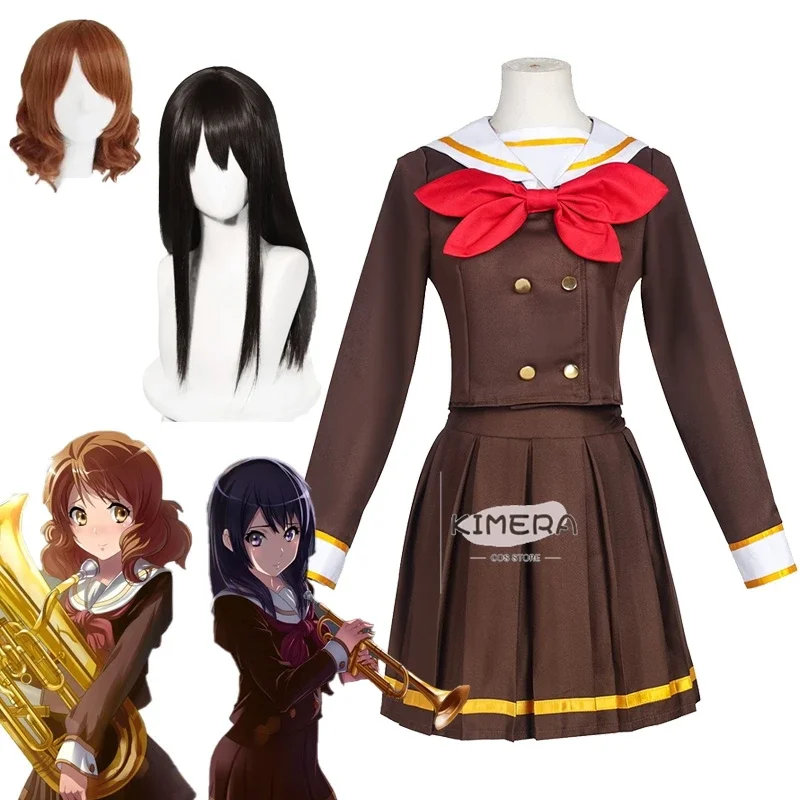 Kumiko Oumae Reina Kousaka Cosplay Costume Wig Sound! Cosplay Euphonium Anime Clothes Halloween Girls Jk School Uniforms Outfit