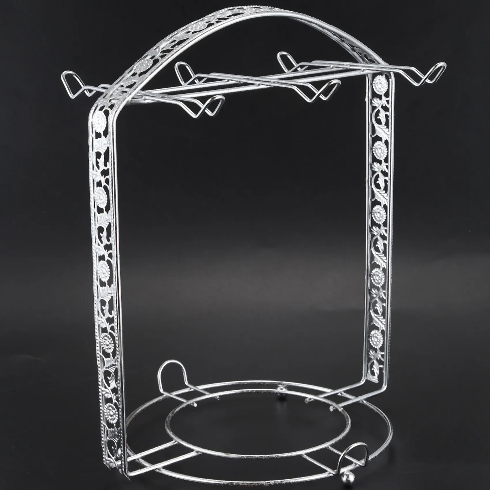 

AT44-2X посеребренная подставка для кофейной чашки, подставка для посуды, может повесить большинство 6 чашек и блюдец, металлическая подставка-держатель