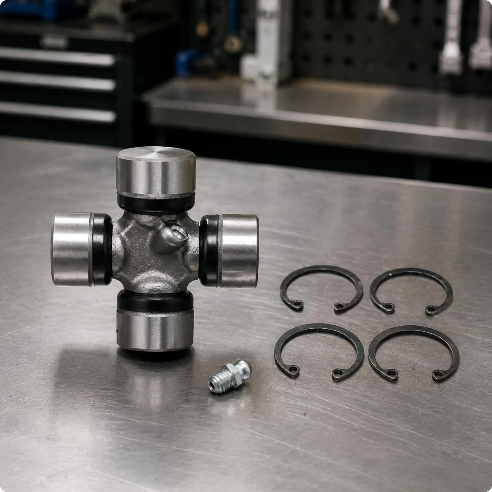 Propeller Shaft Drive Shaft Universal Joint Stainless Steel for BMW 3rd Generation with Threaded Oil Fitting