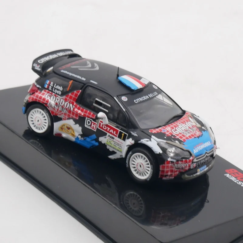 Druckguss Ixo 1:43 Maßstab Citroen DS3 WRC 2013 Loeb Citroen Loeb Rallye-Auto Legierung Auto Modell Sammlerstück Spielzeug Geschenk Souvenir Display