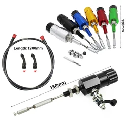 Motorcycle Universal M10 Hydraulic Clutch Master Cylinder Pump System Rod 1200MM Brake Hose Oil Pipe For KTM Honda Yamaha Suzuki